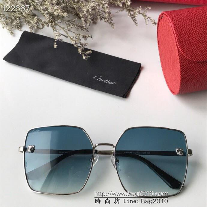 CARTIER卡地亞 CT0128S 時尚大方 超輕鏡腿 方形豹子頭墨鏡 高品質 太陽鏡  lly1226